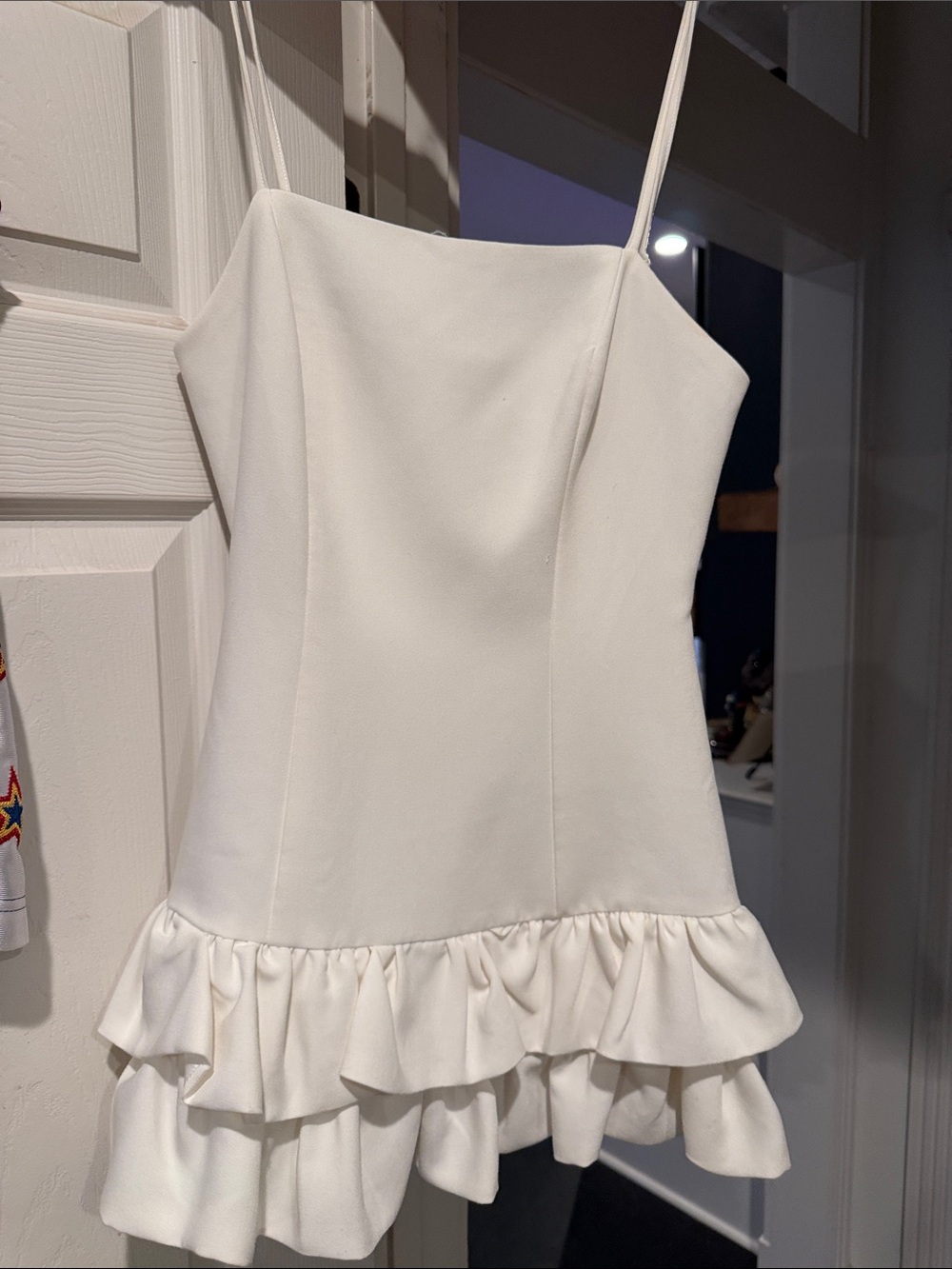 DO+BE White Ruffle-Hem Spaghetti Strap Dress for Girls